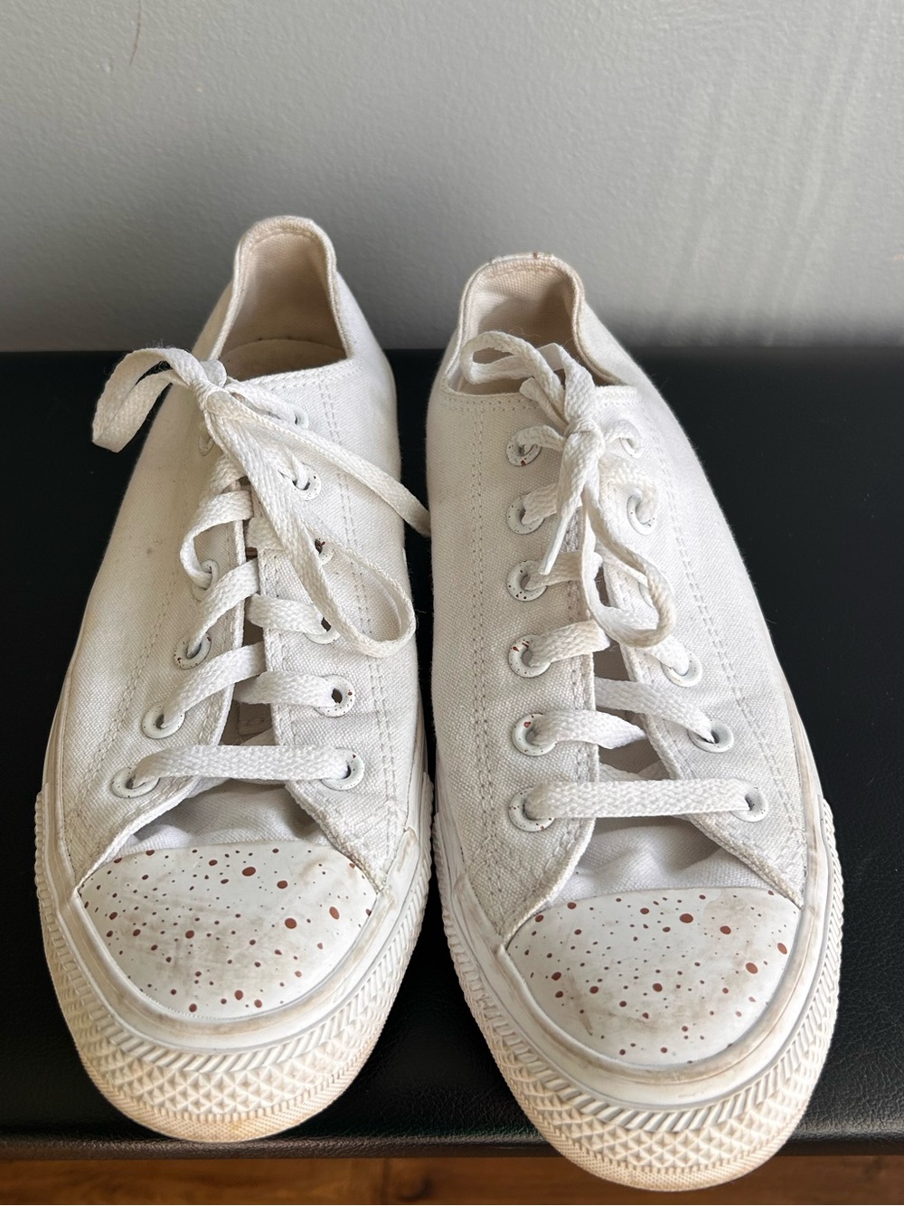ALL STARS Converse White Canvas Low-Top Sneakers